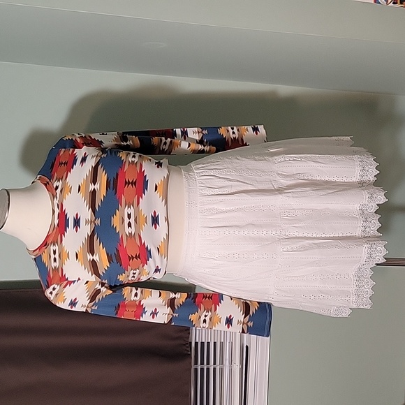 NOBO Aztec Western Print Longsleeve shirt - Picture 3 of 5